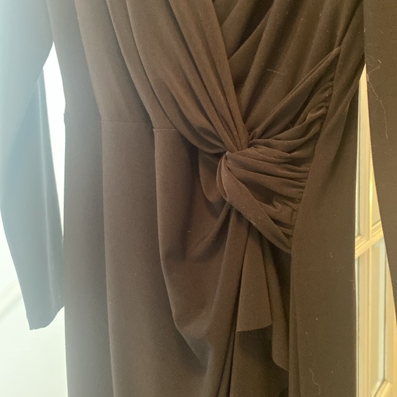 Black Classic Ralph Lauren faux wrap dress, size 10. - Picture 3 of 4